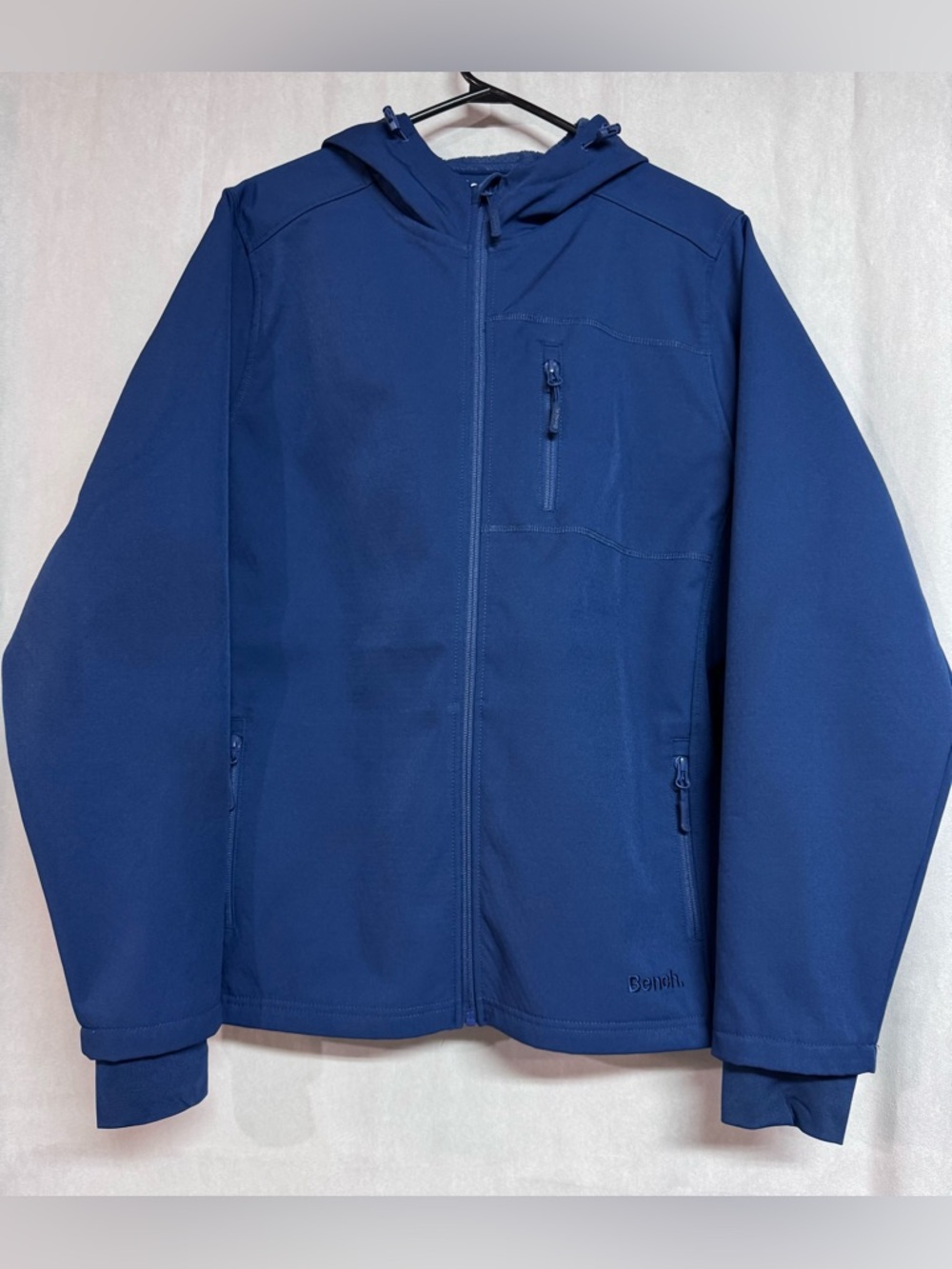 Bench Men's Hooded Lightweight Softshell Jacket - Blue Size Small NWOT - Picture 3 of 7